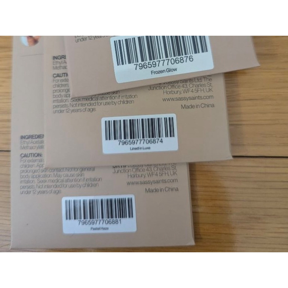 Sassy Saints UV Free Gel Nail Wraps Set of 3 Sparkle Pink + blue - Picture 2 of 4